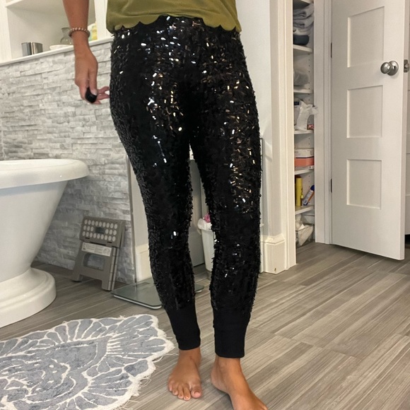 Marti Pants - Black Sequin leggings size Small